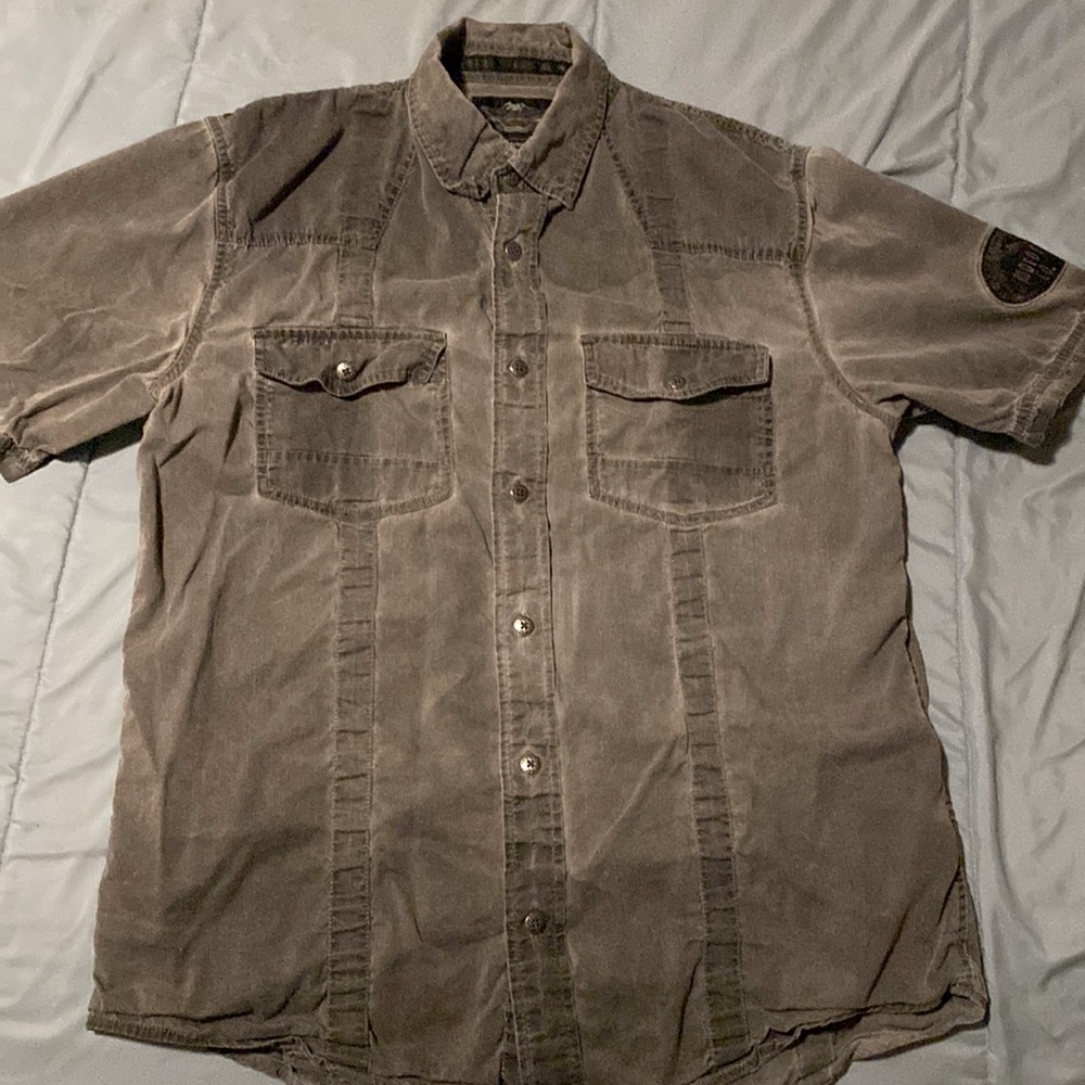 Harley-Davidson button up patch and embroidered by Harley-Davidson shirt